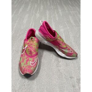Nike React Flow Girls Running Shoes‎ Size 7Y Pink Green DD3724 601